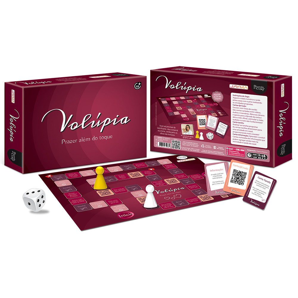 Jogo Erotico de Tabuleiro e Cartas - Volupia - 1422