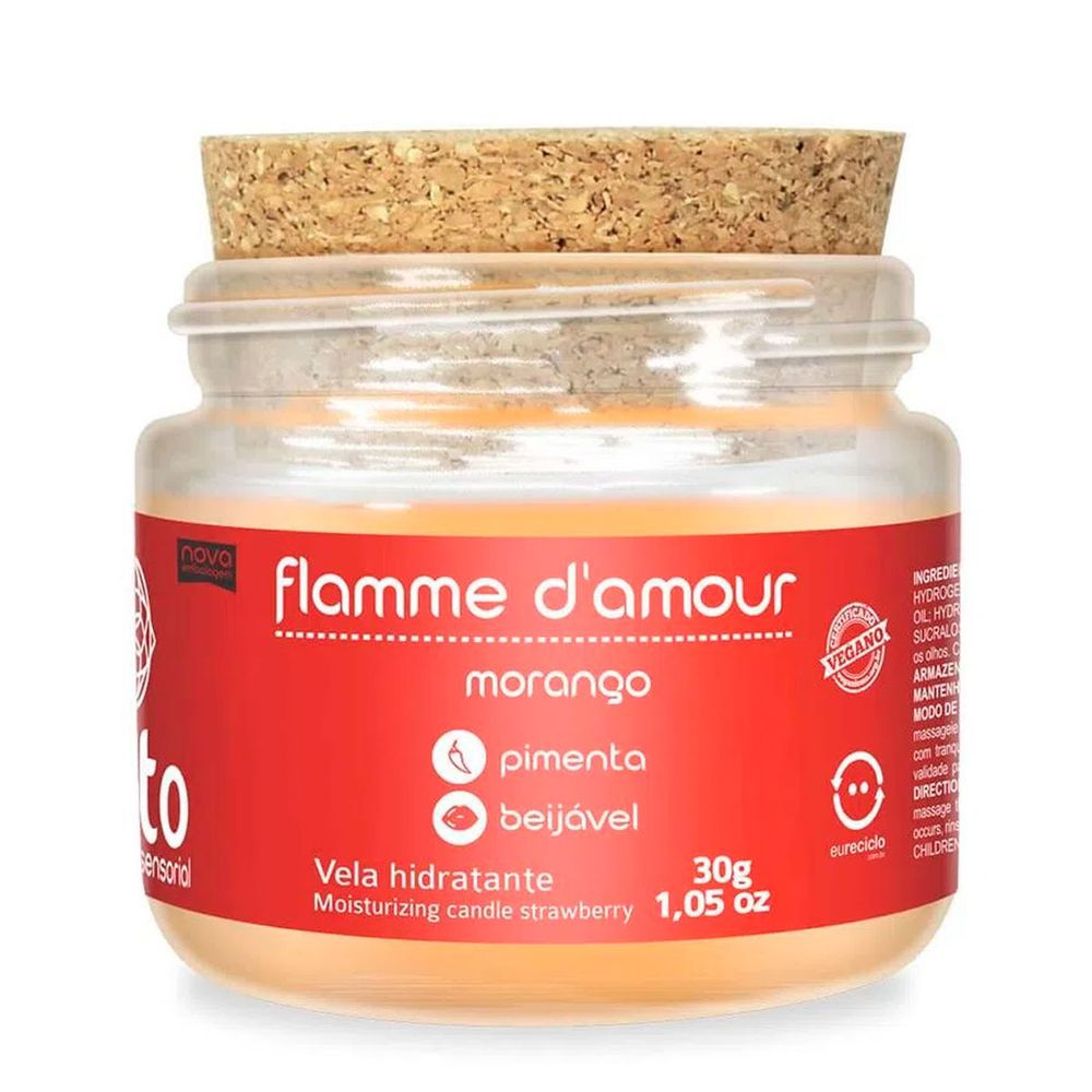 Flamme D'Amour Vela Aromática Morango 30g Santo Sexo - 997