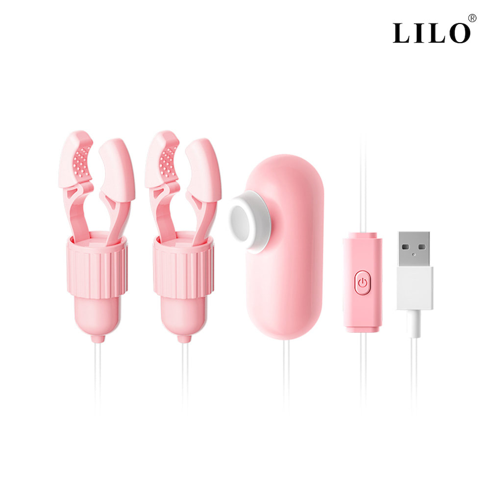 Prendedores de Mamilos de Pressão com Cápsula vibratória e Com mais um estimulador USB - YOUVIBE - 604