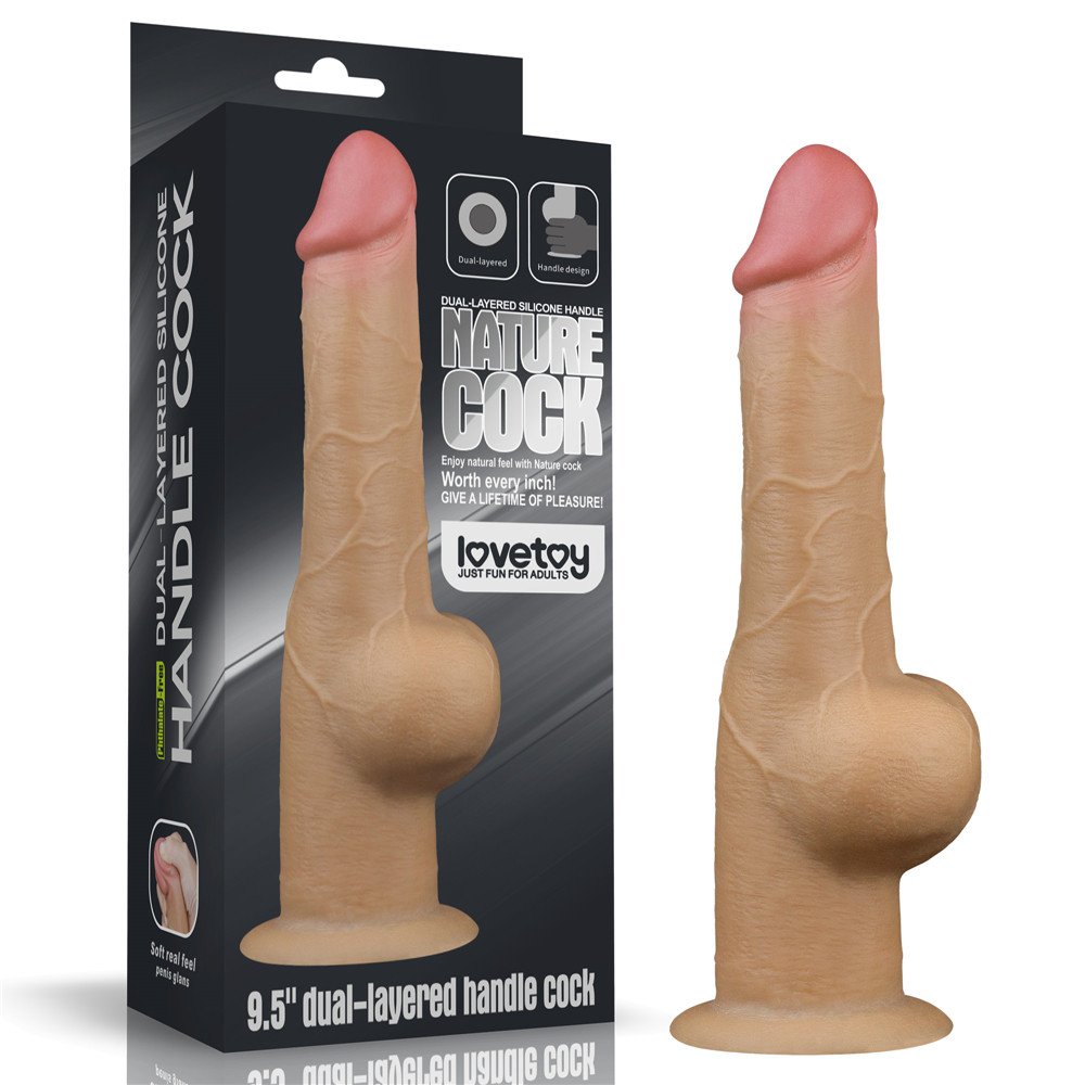 Pênis com Base 25x4,3 cm - Dual Layered Handle Cock - Lovetoy - 4405