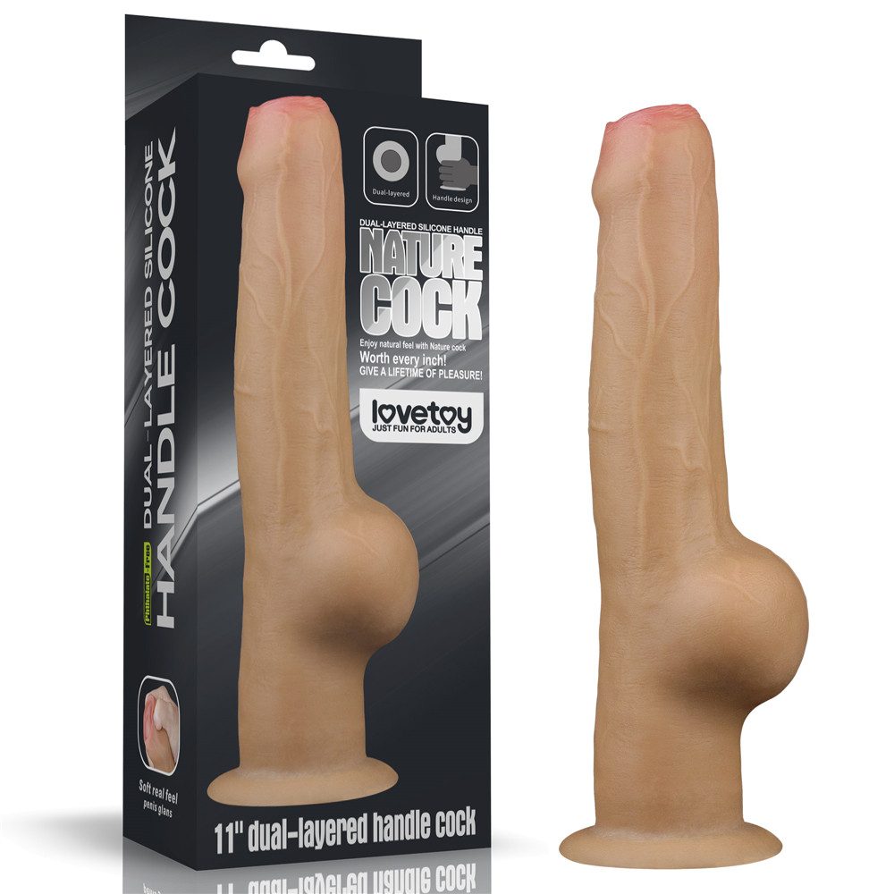 Pênis com Base 27,8x4,3 cm - Dual Layered Handle Cock - Lovetoy - 4406