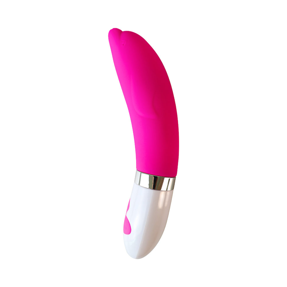 Vibrador de ponto G em formato de golfinho com 15 modos de vibração e 3 intensidades - 7016