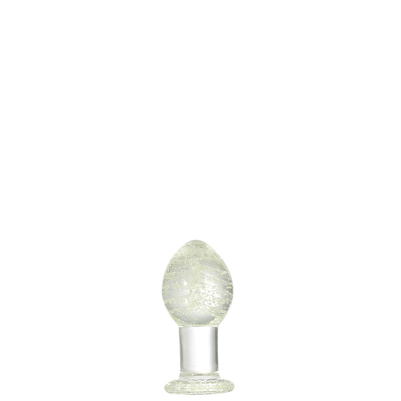 Plug Anal em Vidro que Brilha no Escuro com Formato Cônico 8,5 X 4,2 Cm - 5601
