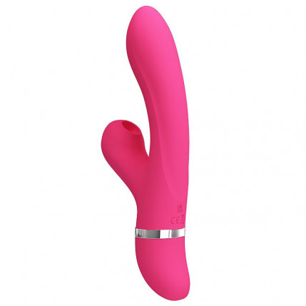 Vibrador de Ponto G e clitóris - Á pilha - Willow - Pretty Love - 3643