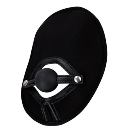 Máscara para fetiche com bola mordaça - ULTIMATE BONDAGE SEDUCTIVE FACE MASK - NANMA