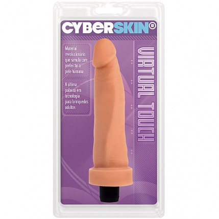 Pênis em Cyber Skin 10 Realístico18,5  Cm com Vibrador