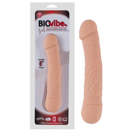 Pênis silicone 19 cm resistente à água com 10 ritmos vibrantes - BIO VIBE -NANMA