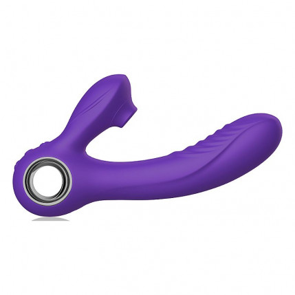 Vibrador Recarregável Ponto G e Clitóris com Estimulador Pulsação - 2226