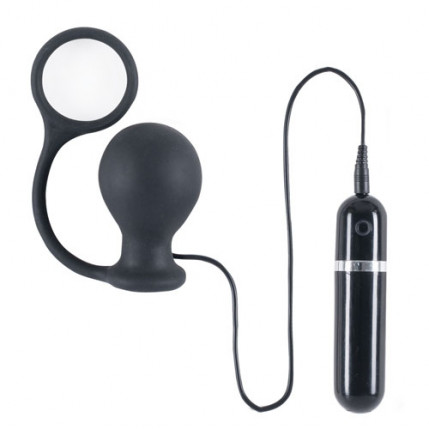 Plug anal esfera com anel peniano e 10 vibrações - BUTTPLUG THRILLER ASS - NANMA