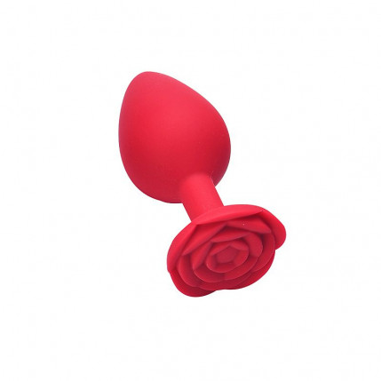 Plug Anal em silicone - Formato de Rosa - Tamanho M - 8,5x3,5 - 1288