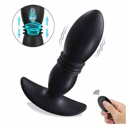 Plug Anal com vibrador e vai e vem - 5720