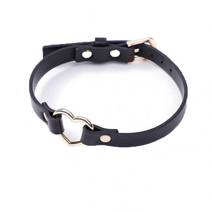 Coleira Bondage com Coração / Choker - Preto - 7175
