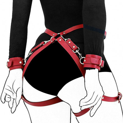 Cinta com Algema de pulso na Cintura Vermelho - 3600