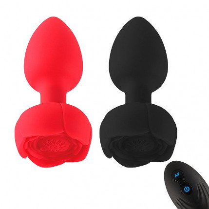 Plug anal em silicone com vibrador e Controle Remoto - 1672