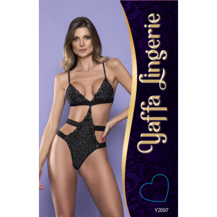 Body Strass Preto Yaffa - 2097