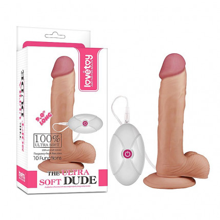 Pênis Realístico com Vibro em CyberSkin com Vibro- 23 x 4,5 cm - 271