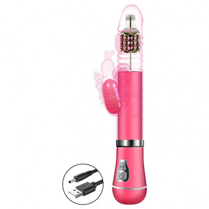 Vibrador Rotativo de Borboleta com Vai e vem - Recarregável - 7171