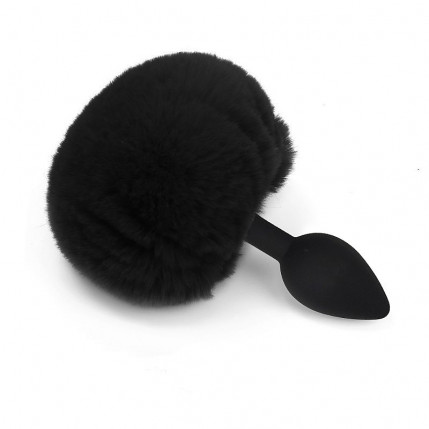 Plug Anal em Silicone - Pompom de Coelho - Tamanho P - 1686