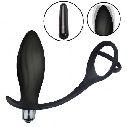 Plug para Próstata em Silicone com Anel Duplo - 7208