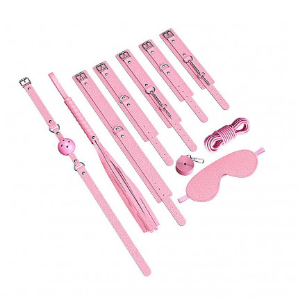 Kit com 8 Sado Erótico - Bandage BDSM Rosa - 3946
