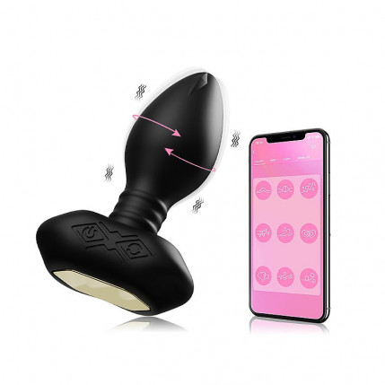 Plug Anal com Vibro e Rotação - À Longa distância - APP - 3599