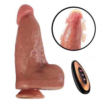 Pênis Realístico em Silicone Líquido com Vai e Vem / Rotação com Aquecimento - 24,0 x 6,8 cm - 7825
