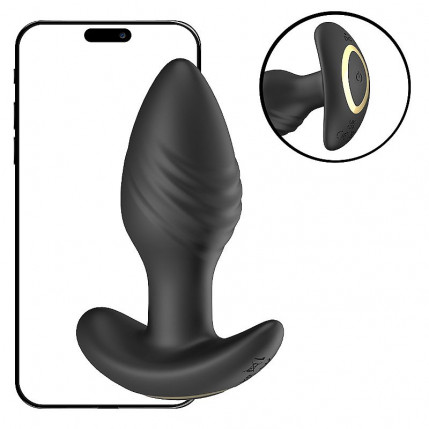 Plug Anal em Silicone / Recarregável - Via APP À Longa Distância - 5804