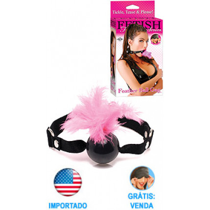 Mordaça Pluma Feather Ball Gag