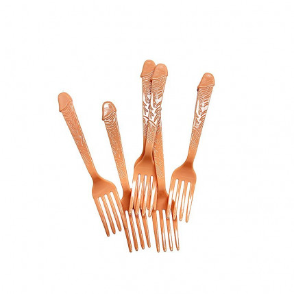 Kit com 6 - Garfos em formato de Pênis