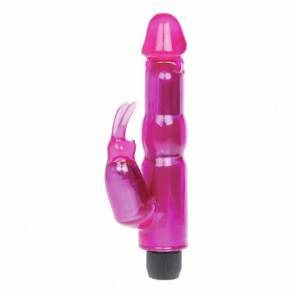 Vibrador em Jelly Naughty Bunny Duplo Motor - Ultra Potente - 18 cm - 3241