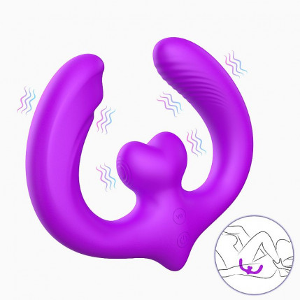 Vibrador de Ponto G e clitóris Duplo - Amanda - 7765