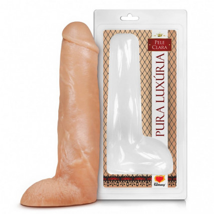 Pênis Realístico PVC Com Escroto 27x6 cm