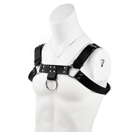 Harness Masculino com Argolas Couro Sintético - 3,5cm X 100,0 cm - 7574
