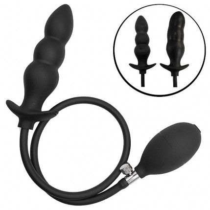Plug Anal Escalonado - Silicone Inflável - 12.5 X 3.7 cm  - 7773