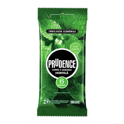 Preservativo Prudence Cores e Sabores Hortelã C/6 unidades