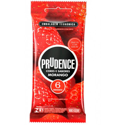 Preservativo Prudence Cores e Sabores Morango C/6 unidades