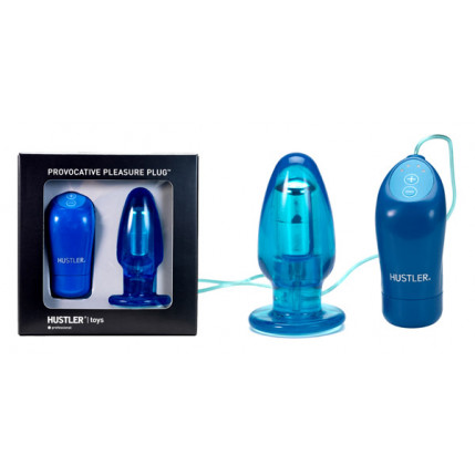 Plug Anal com Vibrador Provocative Pleasure Plug Hustler Toys - AZUL