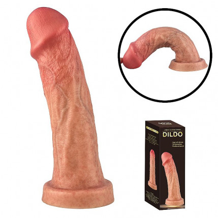 Pênis Realístico com Ventosa - Silicone Líquido - 22,5 x 5,2 cm - 8443