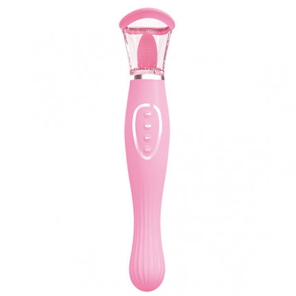 Vibrador para sucção vaginal com língua vibratória - 4358