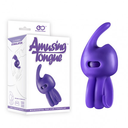 Amusing Tongue - Anel de Dedo com Língua Vibratória em Silicone - 4665