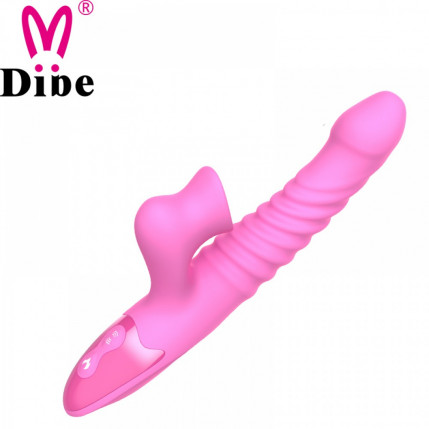 Vibrador Rotativo com Massageador Christal - Dibe