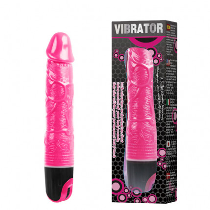 Pênis Realístico 24 cm com Vibração Multivelocidade com Veias Salientes – BAILE VIBRATOR - 4779