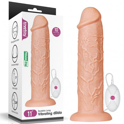 Pênis Realístico Vibrador 24 X 7 Cm  - Chubby Dildo II - Lovetoy