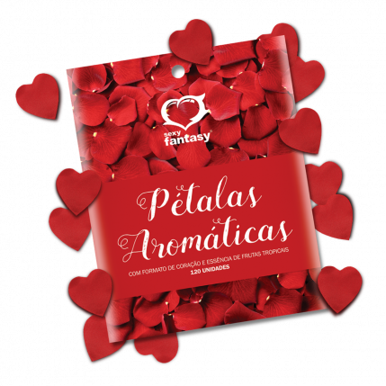 Pétalas Coração Perfumadas Vermelhas 120 unidades