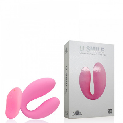 Vibrador para Casal Recarregável com 10 Modos de Vibração e Controle Wireless - Aphrodisia U Smile