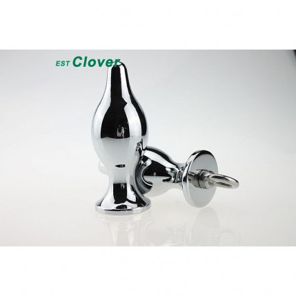 Plug Anal de Metal Luxo M403 com Anel para algemas 5212