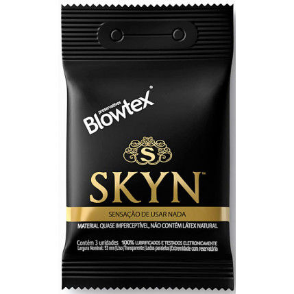 Preservativo Blowtex SKYN (SENSAÇÃO DE USAR NADA) - Com 3 Unidades