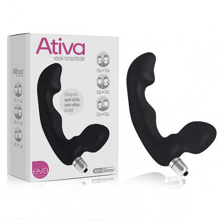 Vibrador Ativa - Strap on sem sinta - Silicone