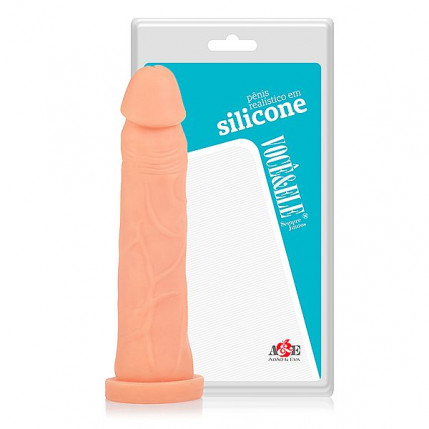 Prótese em Silicone realístico na cor pele, 18,5 x4,5 cm