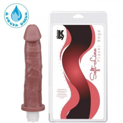 Pênis Vibrador PVC 24 x 4,8 cm - 6745-Marron